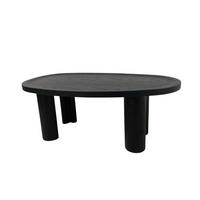 COUCHTISCH OVALI, Modernistisch und Stabil Schwarz - Schwarz, Holz (69/100/39cm) - Kaiser Möbel