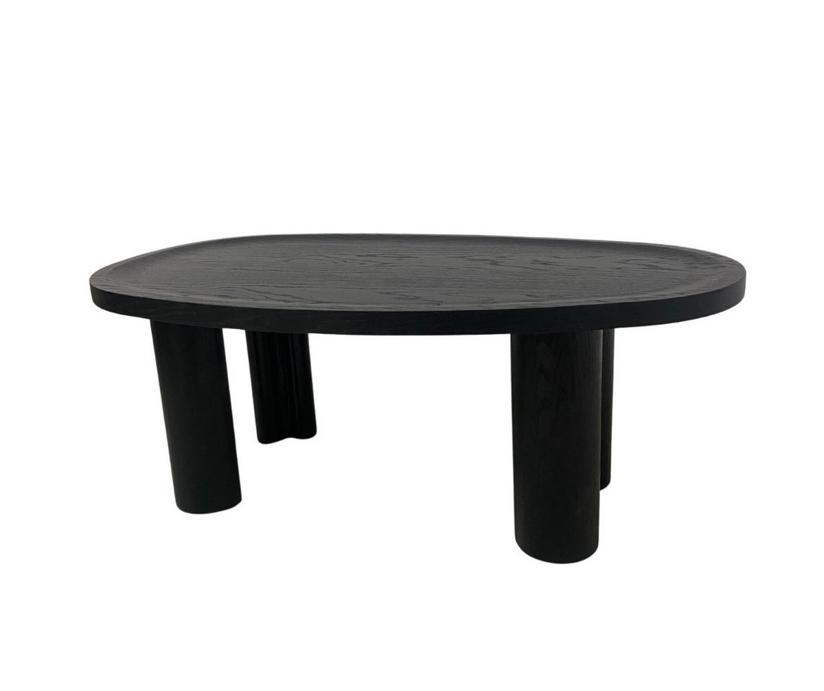 COUCHTISCH OVALI, Modernistisch und Stabil Schwarz - Schwarz, Holz (69/100/39cm) - Kaiser Möbel