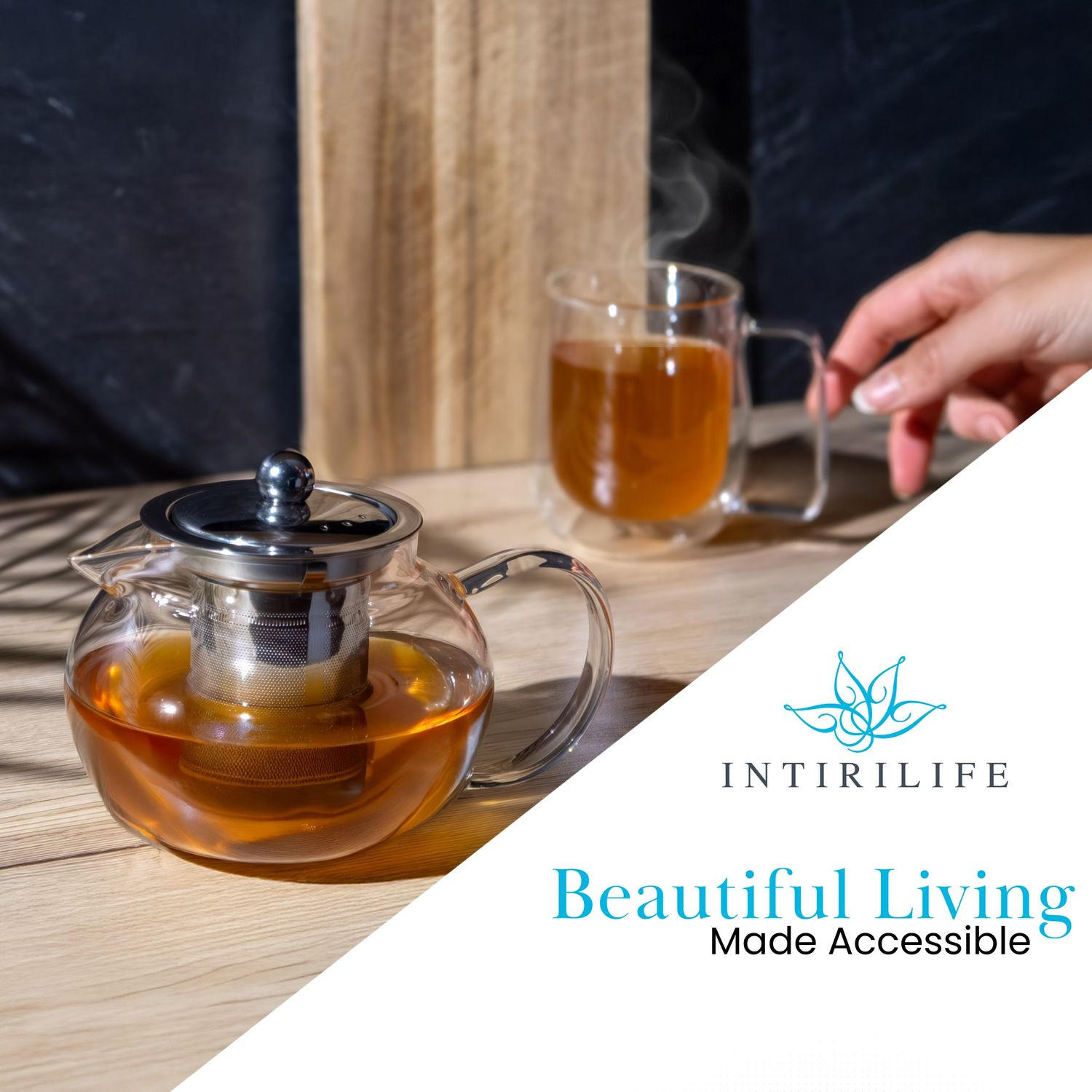 TEEKANNE mit Filter 800ml - Transparent, Glas (0.8L) - Intirilife