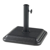 SONNENSCHIRMSTÄNDER Biccari - Schwarz, Stein (35/35cm) - casa.pro