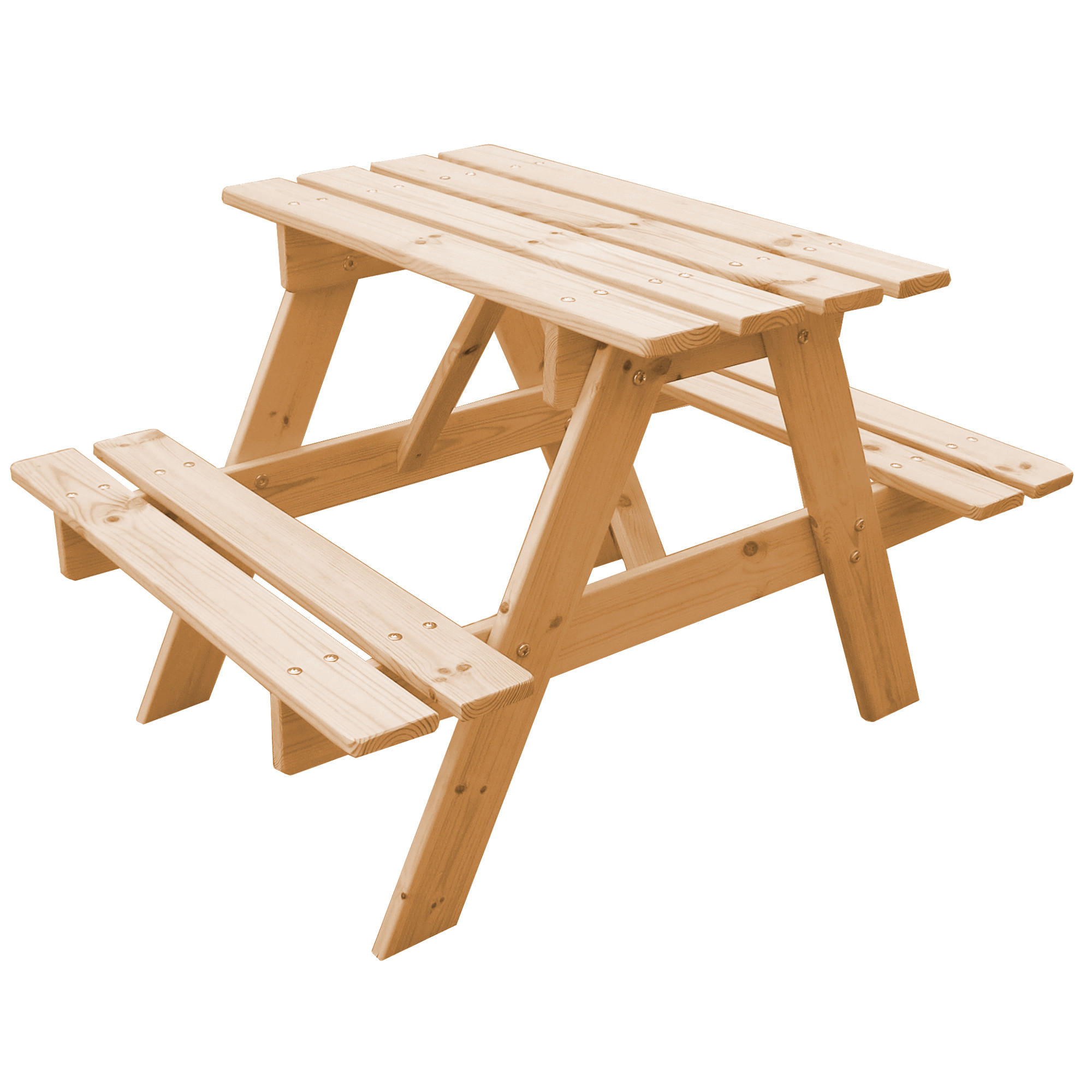 KINDERSITZGARNITUR aus naturholz - H50 x 81 x 60 cm M012-1 - Beige, Holz - Timbela