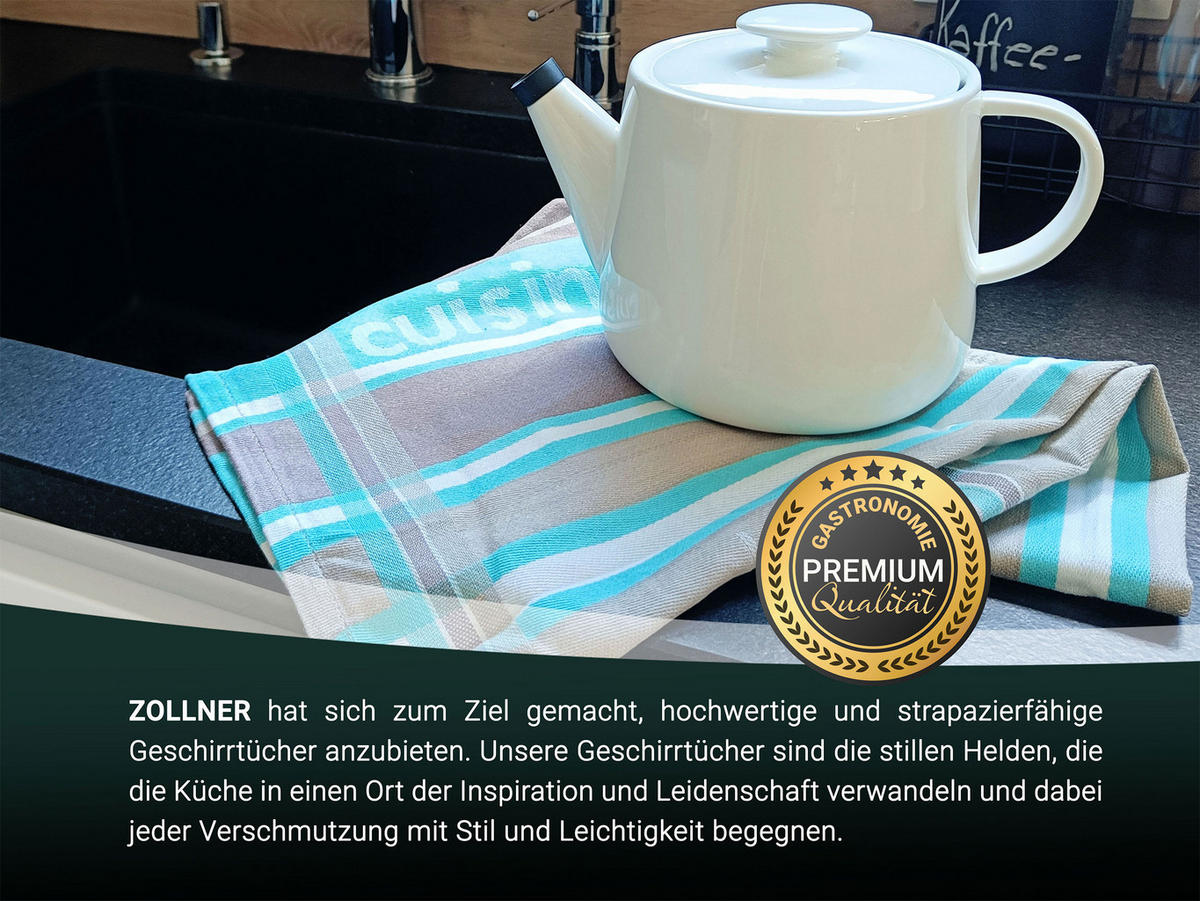 GESCHIRRTÜCHER, 4er-Set, 50x70 cm, 100% Baumwolle, Grün - Grün, Textil (50/70cm) - Zollner