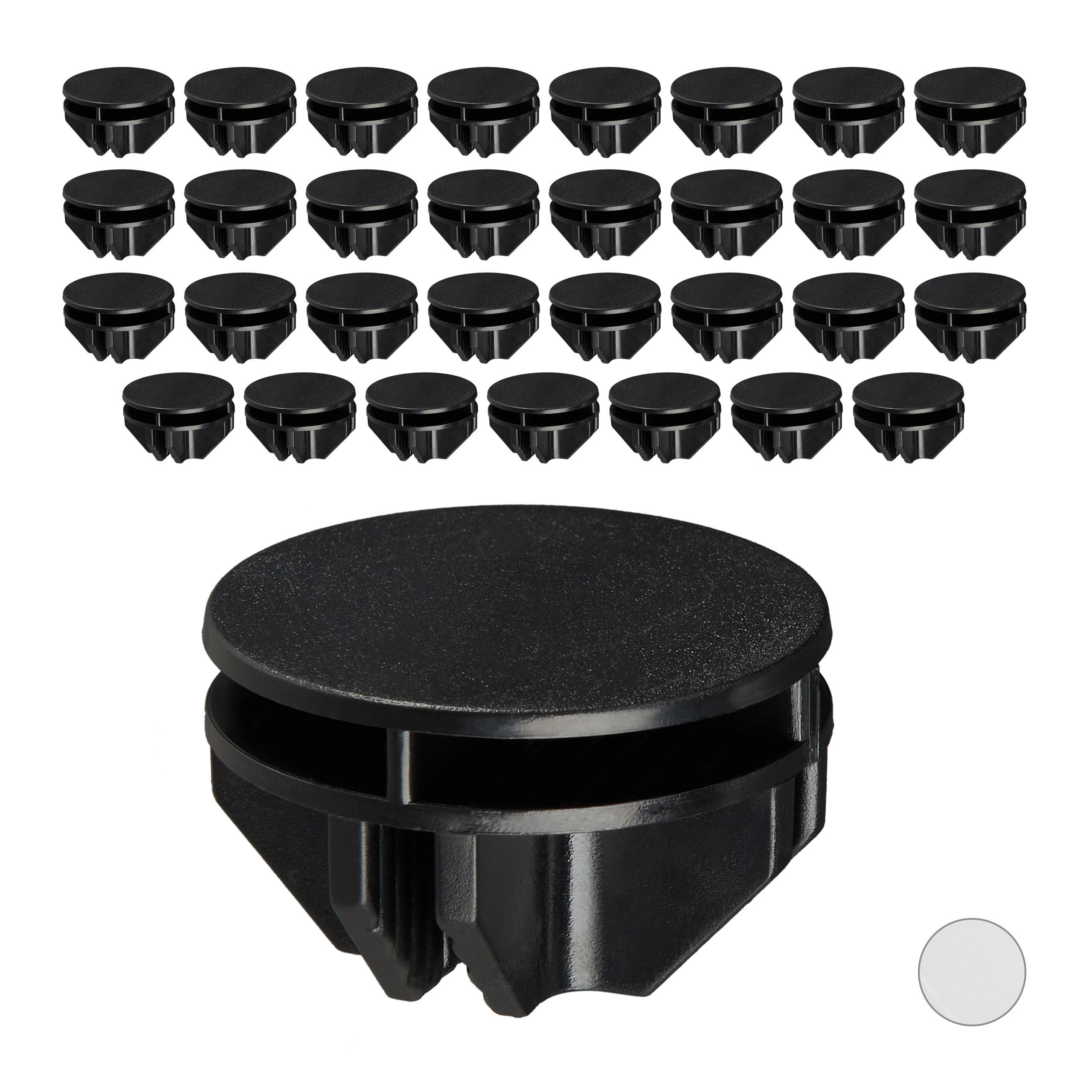 VERBINDUNGSSTÜCKE Steckregal - Schwarz, Kunststoff (3.7/2.4/3.7cm) - Relaxdays