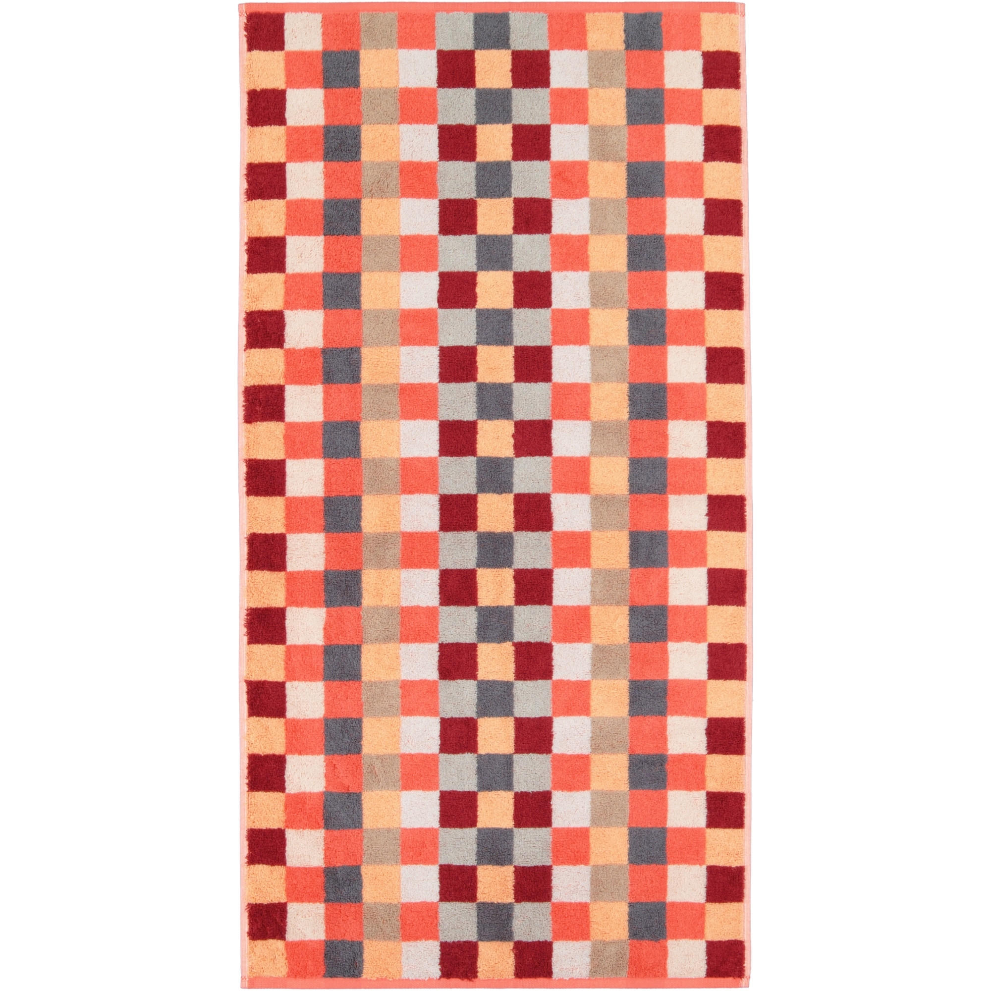 HANDTÜCHER UNIQUE KARO 942 KORALLE - 22 - Rot, Textil (50/100cm) - Cawö