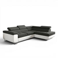 ECKSOFA Jade Mit Schlaffunktion - Schwarz, Holzwerkstoff/Textil (275/202cm) - Fun Möbel