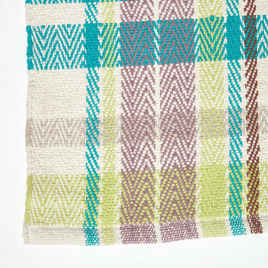 Thumbnail - Homescapes Handwebteppich, Mehrfarbig, Textil, Kariert, Rechteckig, 120x170 cm, Teppiche & Böden, Teppiche, Naturteppich...