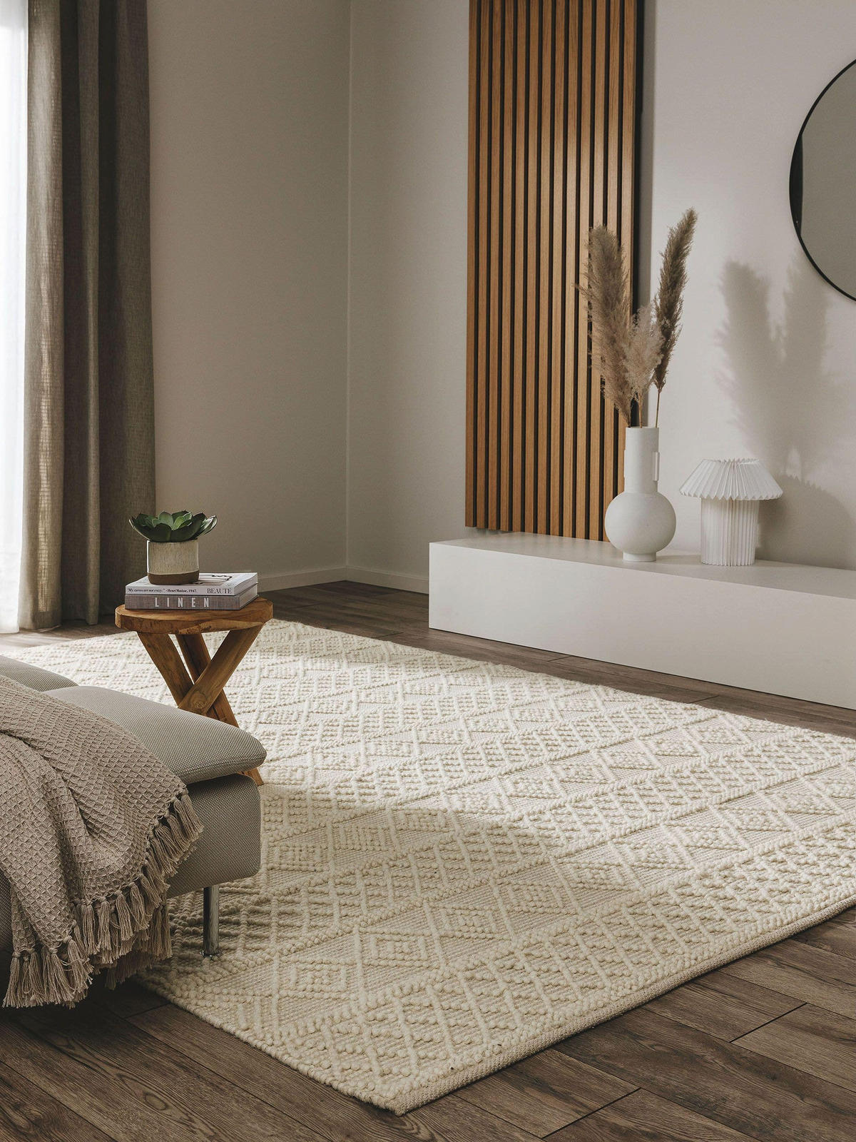 TEPPICH Jasper Cream 200x300 cm - Creme, Textil (200/300cm) - benuta Pure