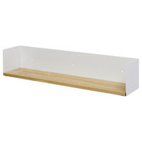 WANDBOARD - Echtholzfurnier - Tanne / Eisen - Weiß, Holzwerkstoff/Metall (60/12/12cm) - home24