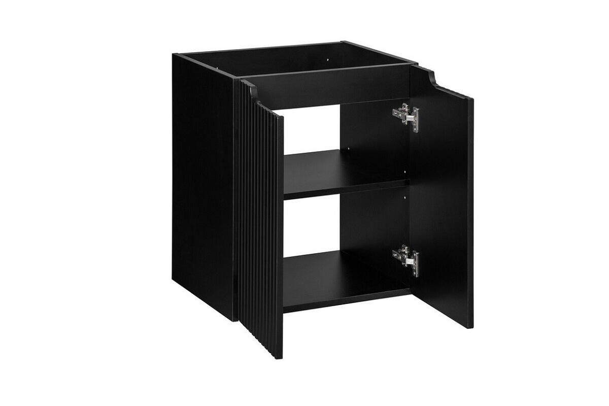 WASCHTISCHUNTERSCHRANK 50 cm 2Teile - Nova Black N BM120 in Schwarz/ Evoke Eiche - Schwarz/Eiche Artisan, Holz (50/57/40cm)