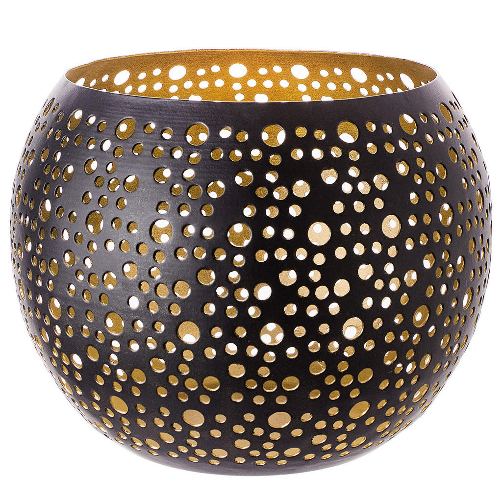 Thumbnail - Butlers Windlicht, Schwarz, Metall, 16x12x16 cm, Dekoration, Windlichter & Laternen, Windlichter