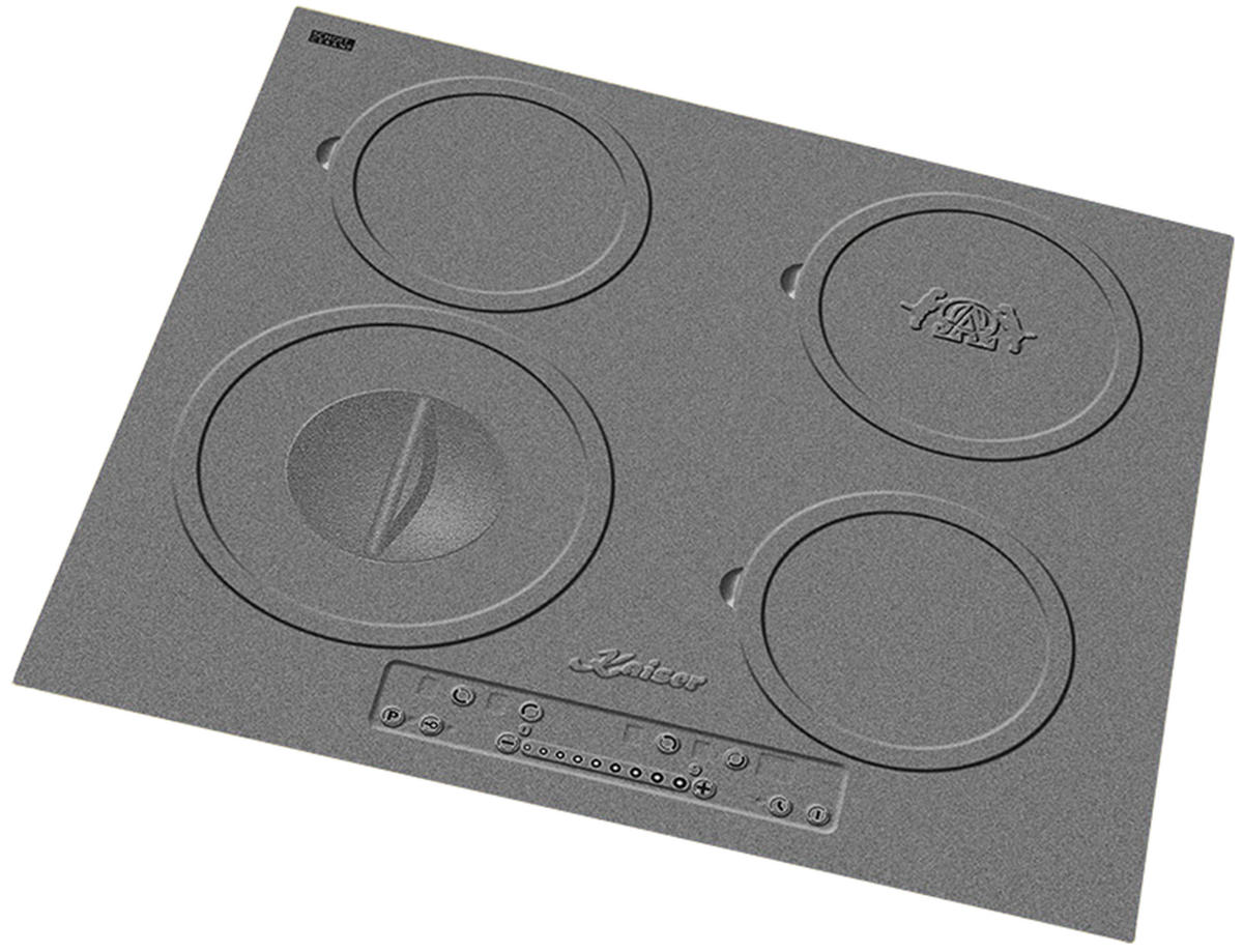 BACKOFEN-SET Elektro Einbau Backofen Autark 60 cm EH 6355 Em Sil+KCT 6705 I Herd Induktionkochfeld 60 cm - Schwarz, Metall (59.4/59.4/56.6cm) - Kaiser Küchengeräte