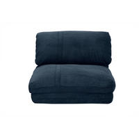KUSCHELSESSEL 1-Sitzer Cord Dunkelblau Wandelbar SPENCER - Dunkelblau, Textil (82/62/82cm) - Miliboo