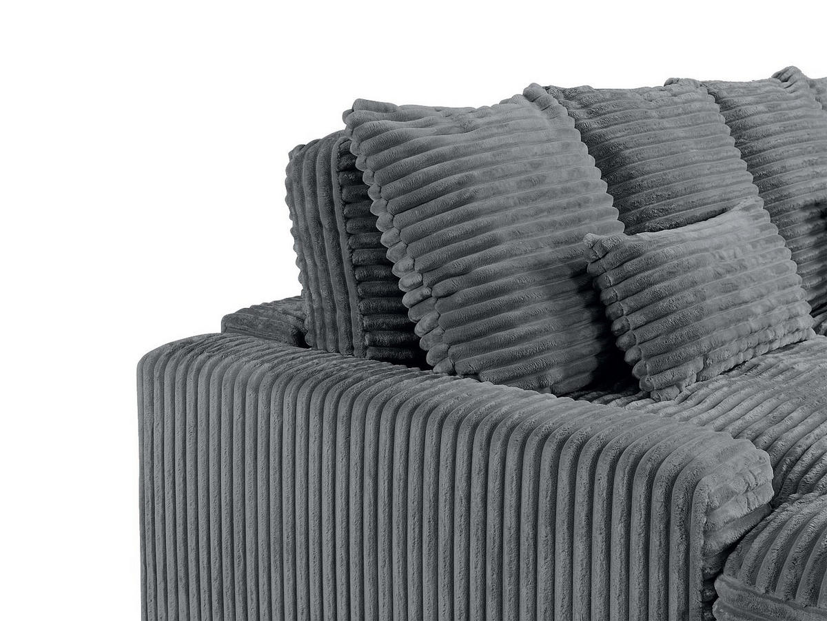 SOFA - 3 Personen - samt - anthrazitgrau Calazo - Anthrazit, Textil (232/85/170cm) - Vente-Unique
