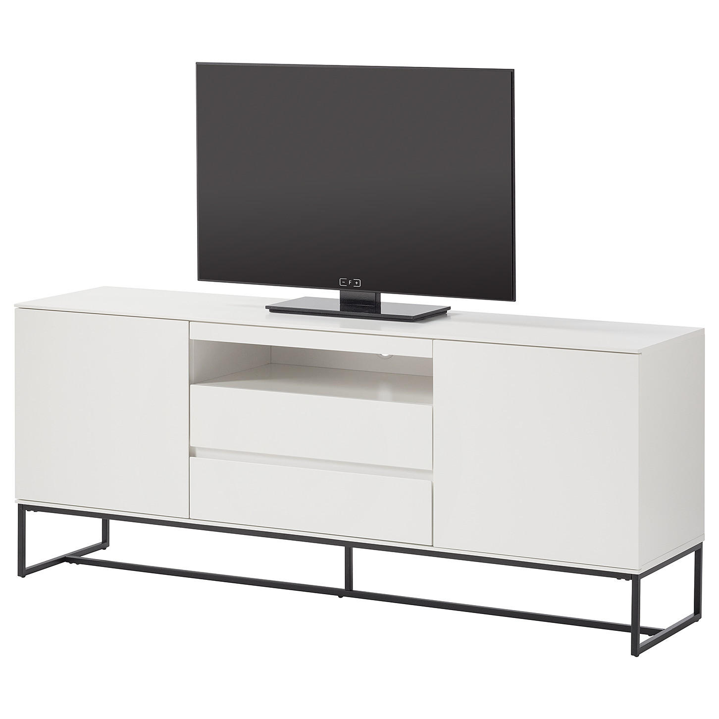 TV-LOWBOARD - Schwarz/Weiß, Holzwerkstoff (165/67/40cm) - home24