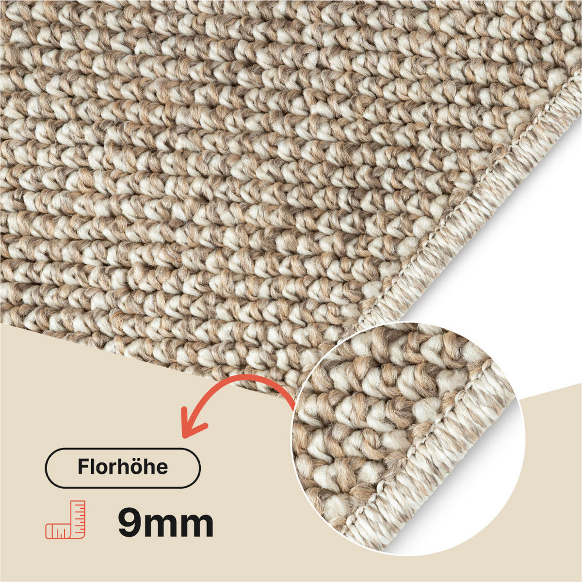 TEPPICH CALMA braun modern 80/150 cm - Braun, Textil (80/150cm) - Tapiso