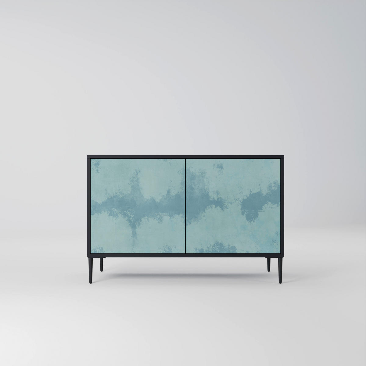 SIDEBOARD SKY WASH, Eicheneffekt, 111x42x77,5 cm, 2 Türen - Eichefarben/Buchefarben, Holzwerkstoff/Buchenholz (111/77.5/42cm) - SpaceRebels