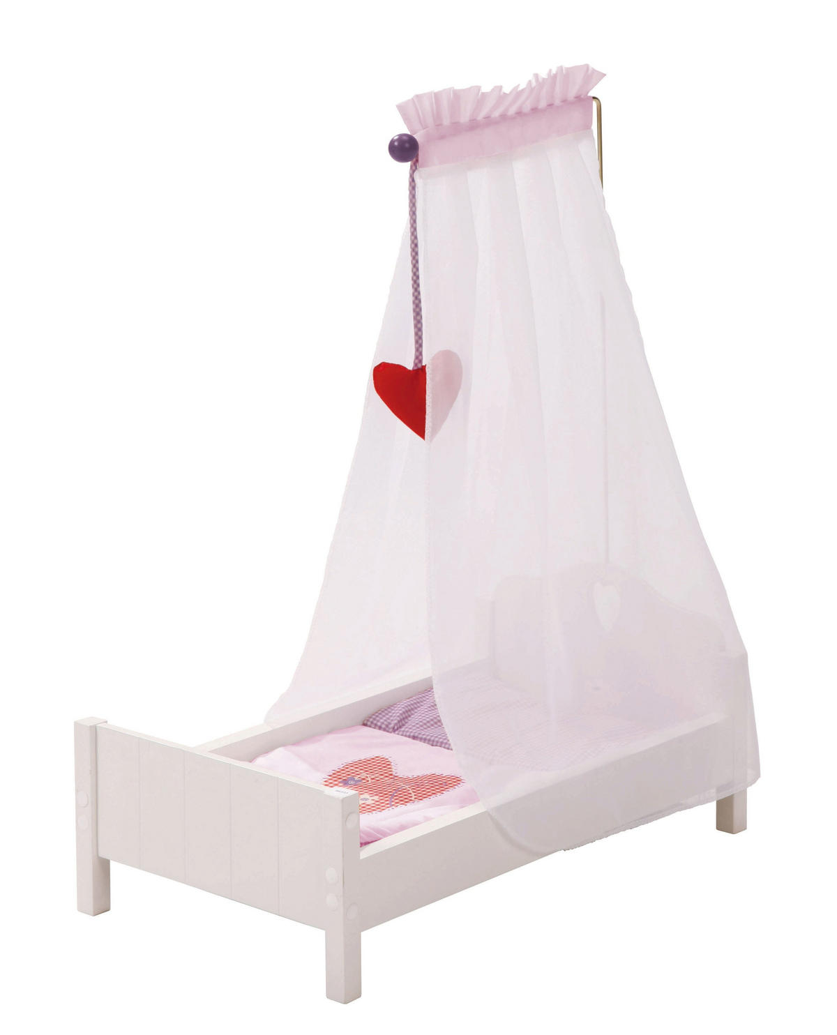 PUPPENSTANDBETT Fienchen - Weiß, Holzwerkstoff (30/60/52cm) - Roba