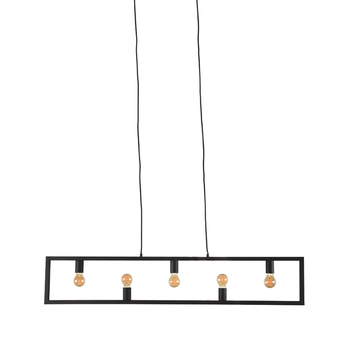 PENDELLEUCHTE Quadrato Schwarz 10/135/130 cm - Schwarz, Metall (10/135/130cm) - LABEL51