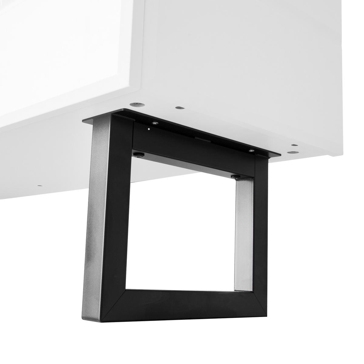 TV-SCHRANK Schwarz/Weiß 170/35/47 cm Drei Schubladen Eisenbeine - Schwarz, Karton (35/47/170cm) - PANGIVO