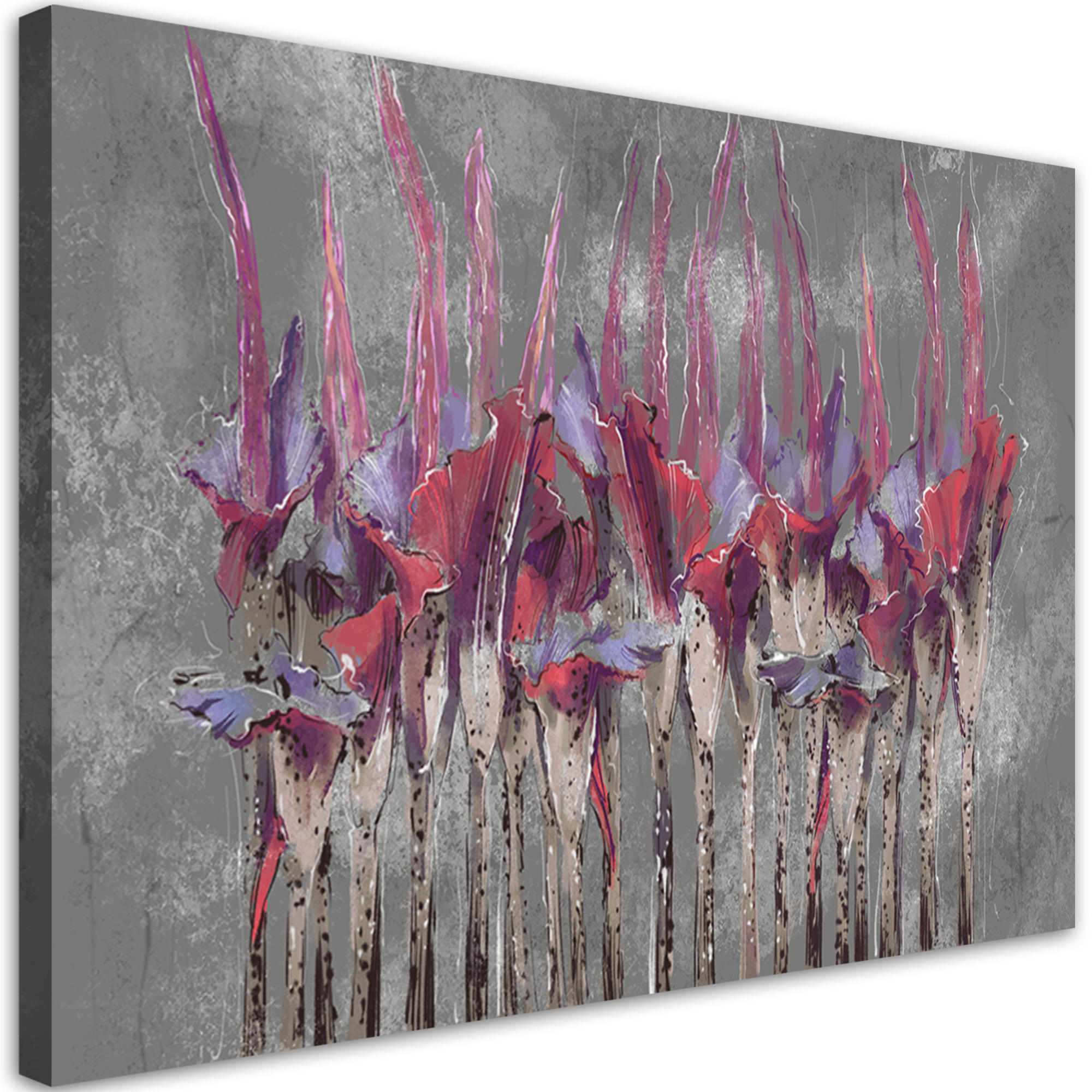 WANDBILD pflanzen blumen simnitło - Grau, Textil (60/40cm) - Feeby