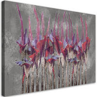 WANDBILD pflanzen blumen simnitło - Grau, Textil (60/40cm) - Feeby