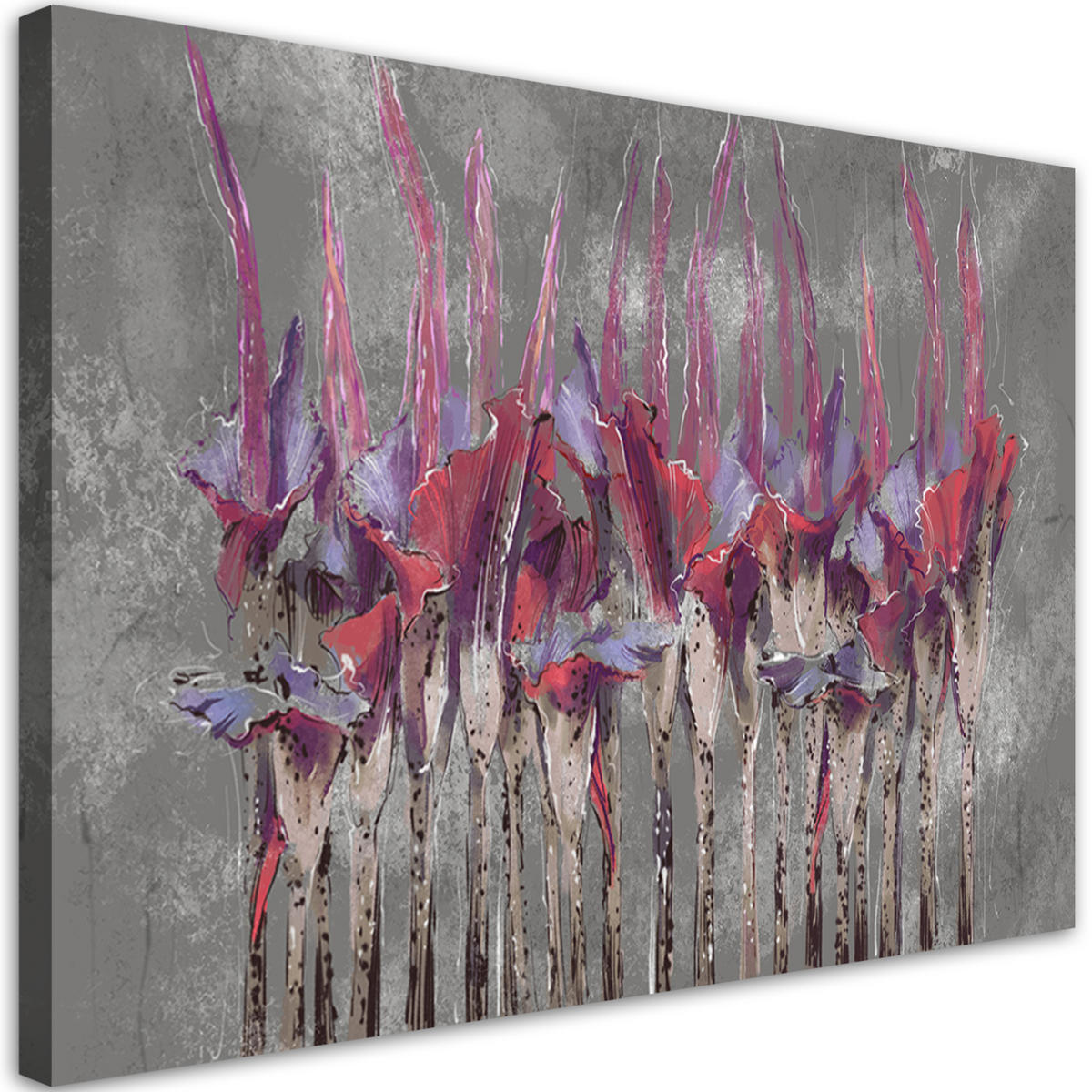 WANDBILD pflanzen blumen simnitło - Grau, Textil (60/40cm) - Feeby