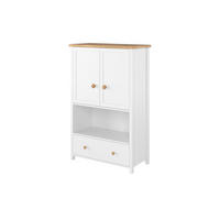 KOMMODE HUTTO - Weiß, Holzwerkstoff (85/131/42cm) - KONSIMO®