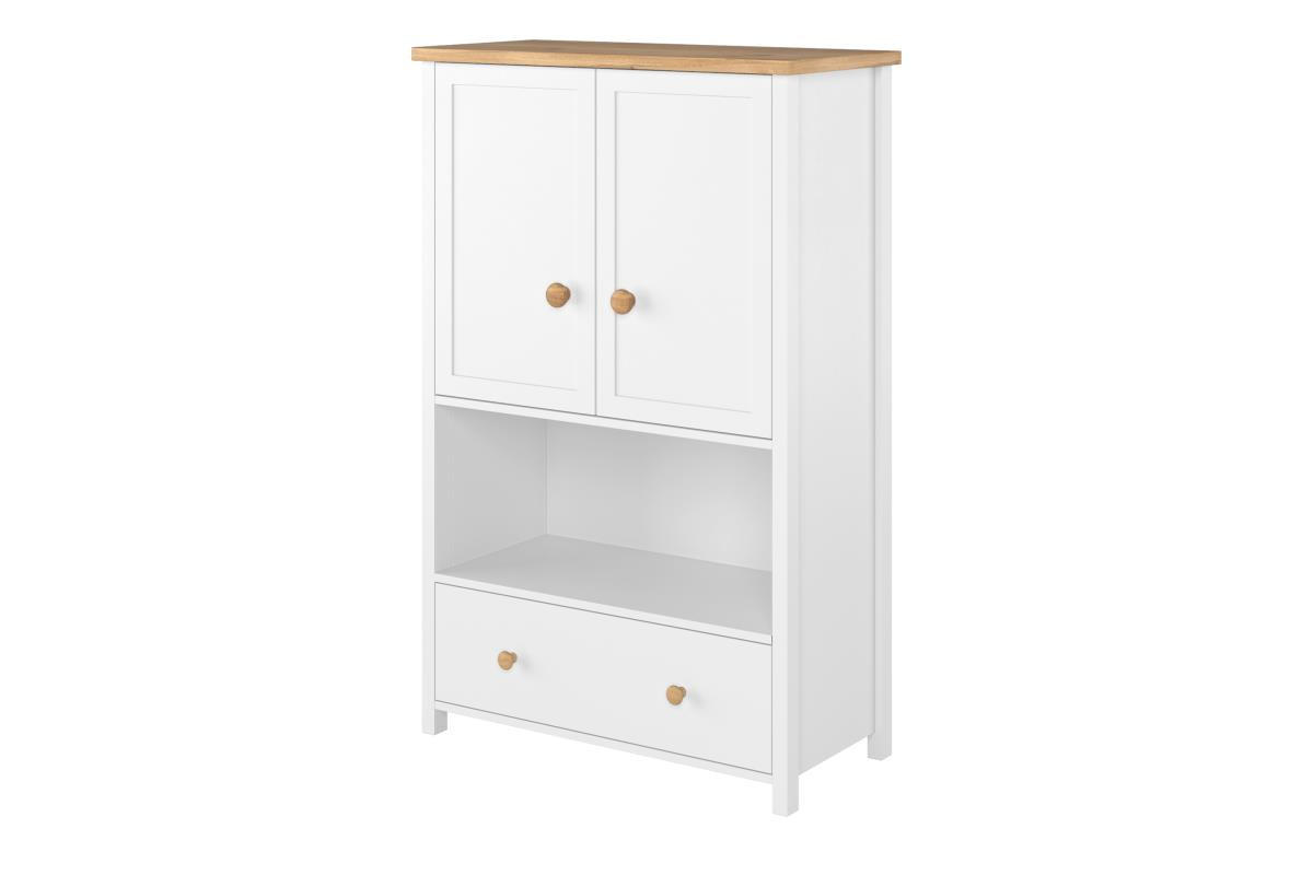 KOMMODE HUTTO - Weiß, Holzwerkstoff (85/131/42cm) - KONSIMO®