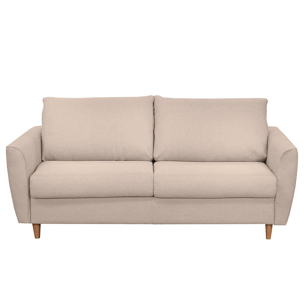 SCHLAFSOFA mit Matratze - Webstoff - Buchefarben/Mauve, Buchenholz/Textil (195/90/102cm) - home24