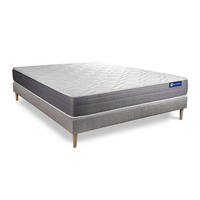 BETT Actimemo dream Memory-Schaum 150 x 200 cm h2 - Kit Bettgestell Grau - Beige/Grau, Karton/Holz (150/200cm) - ACTISOM