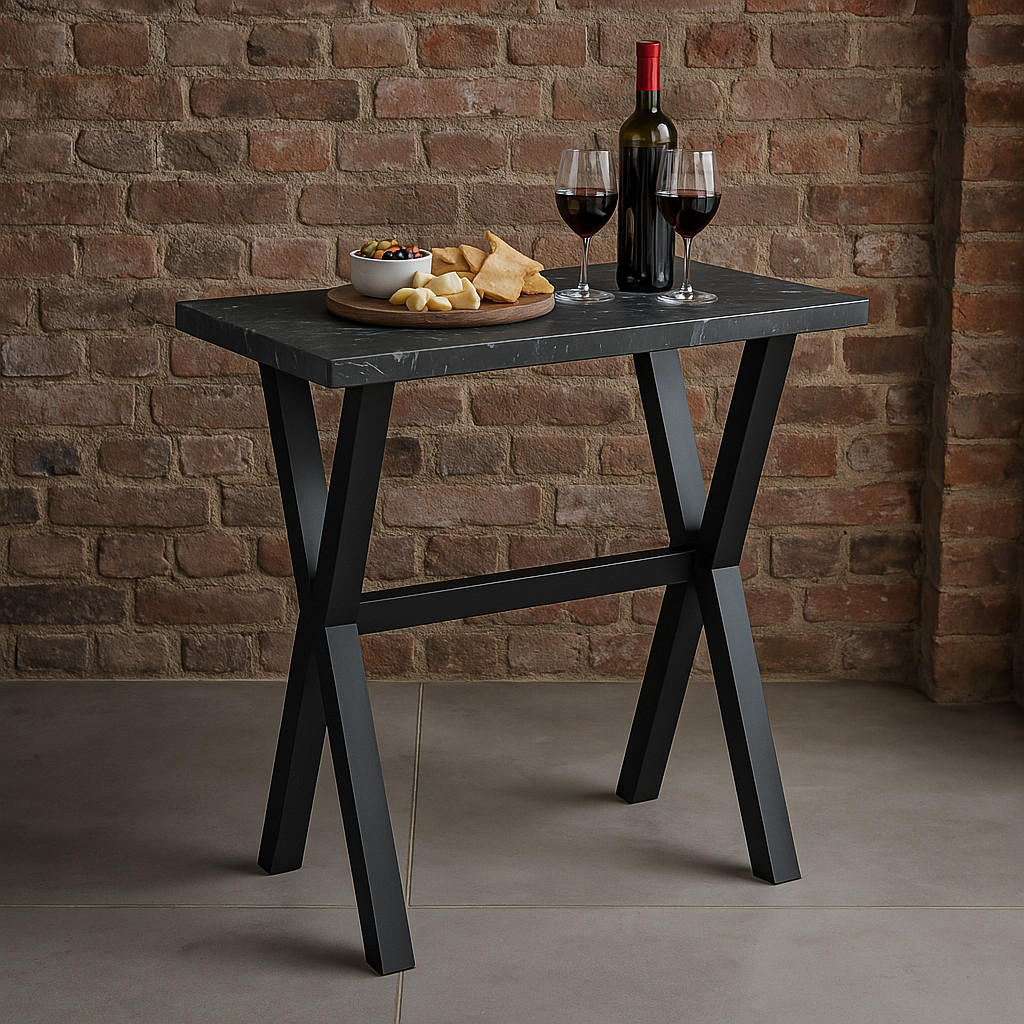 Thumbnail - Dubi Möbel Bartisch, Anthrazit, Holzwerkstoff, Metall, Rechteckig, 120x105x60 cm, Esszimmer, Barmöbel, Bartische