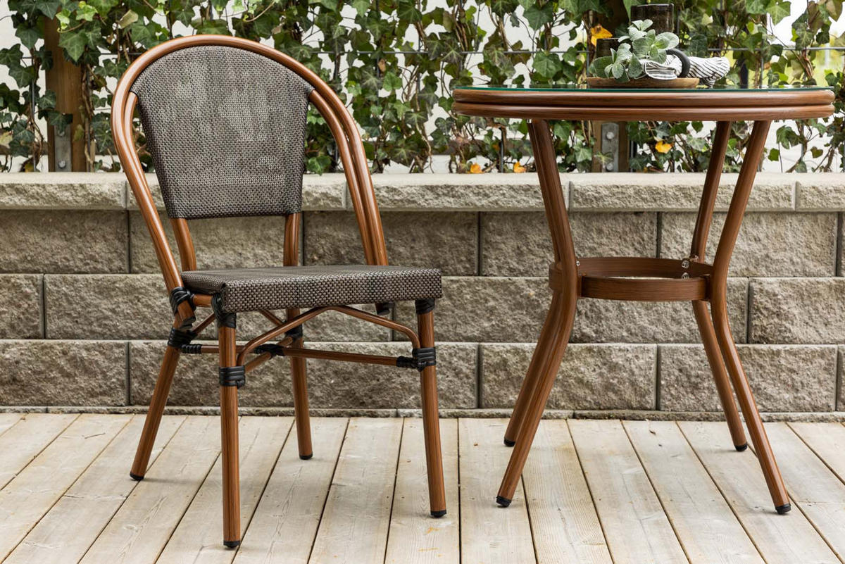 GARTENSTUHL schwarz - Schwarz, Holzwerkstoff (50/85/57cm) - ebuy24