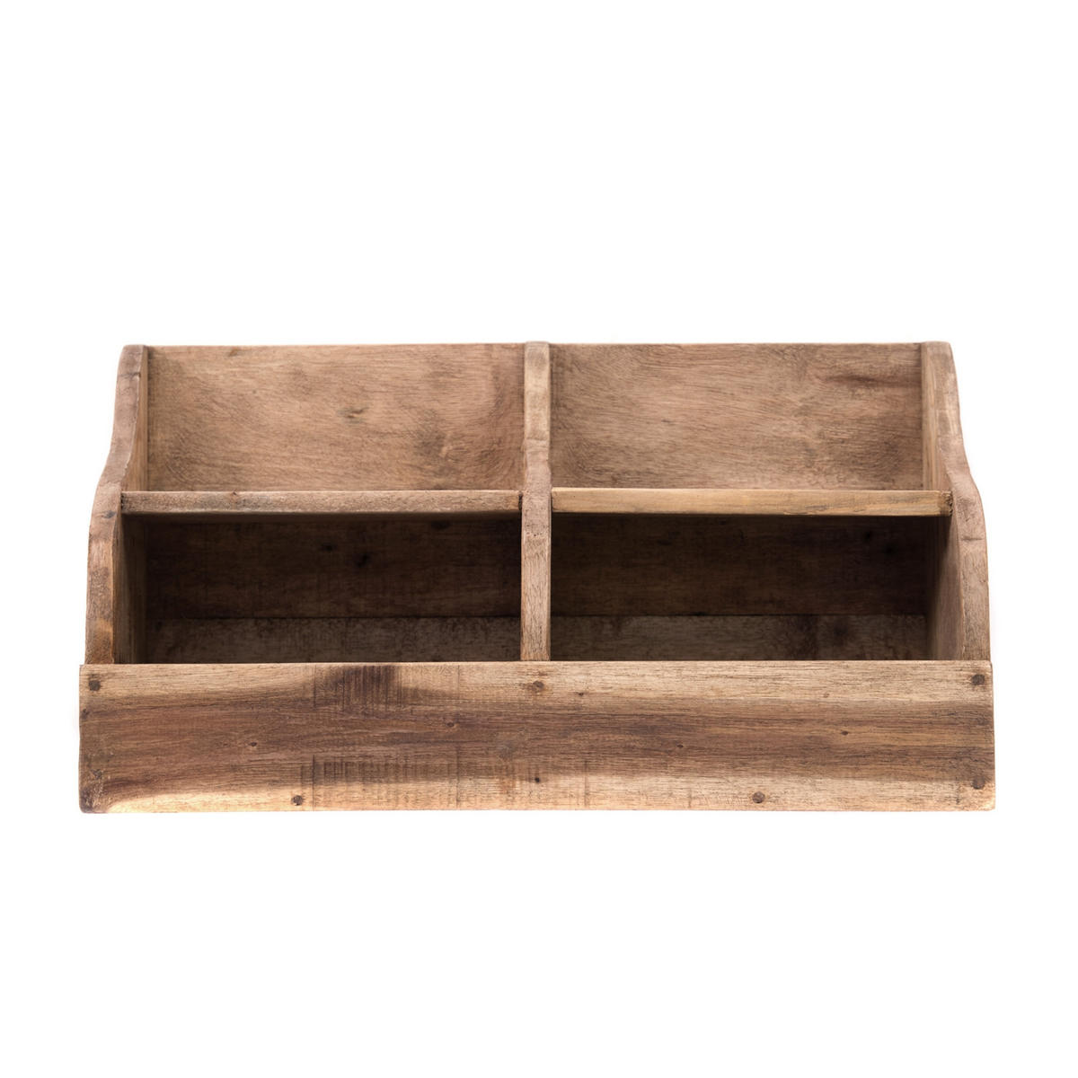 WANDREGAL Storage 40 Mahagoni Massivholz, 2 Fächer naturfarben - Naturfarben, Holz (40/25/20cm) - DESIGN DELIGHTS