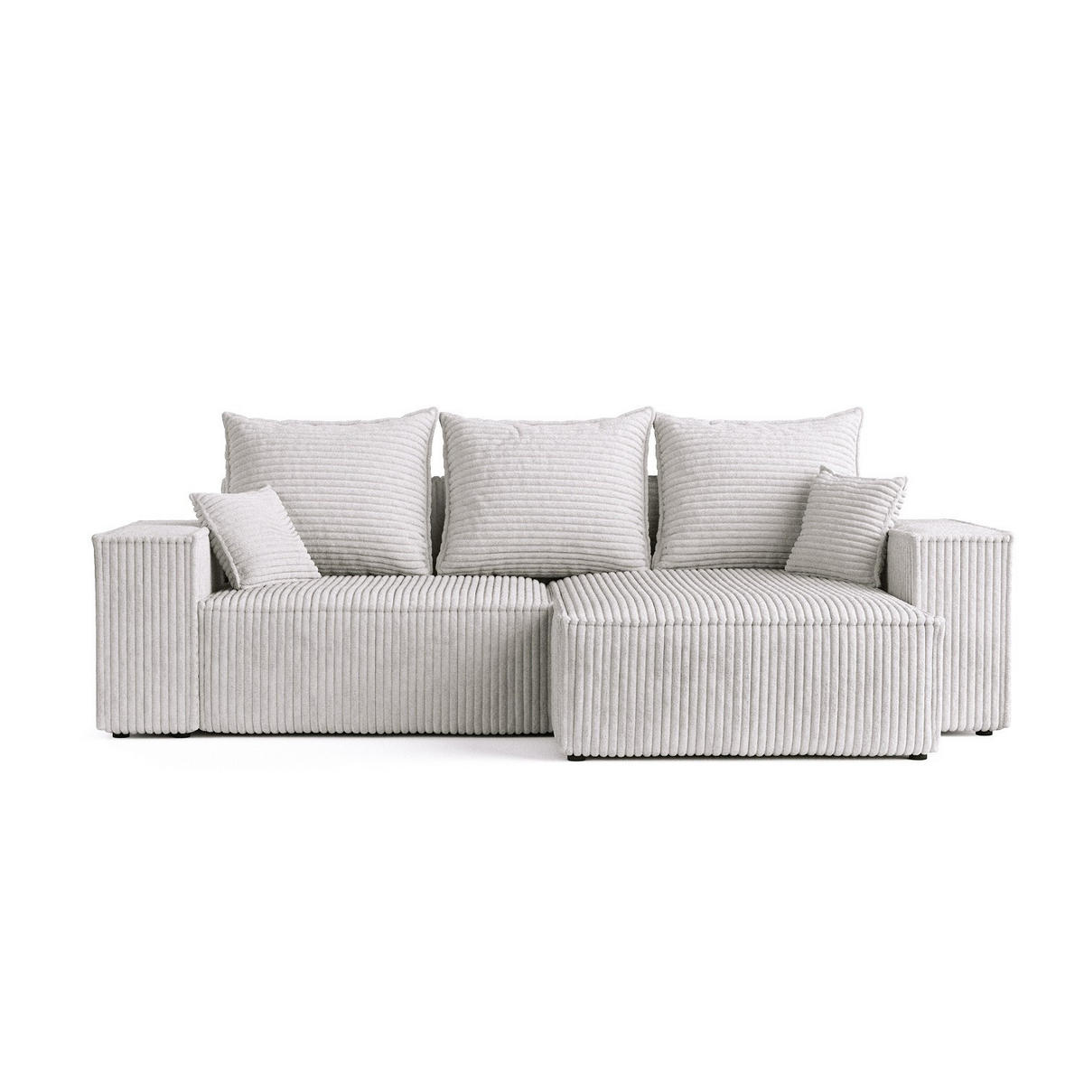 ROHOVÁ SEDAČKA SENSO, textil, Šedá - šedá/černá, dřevo/kompozitní dřevo (255/148cm) - AltaBeds