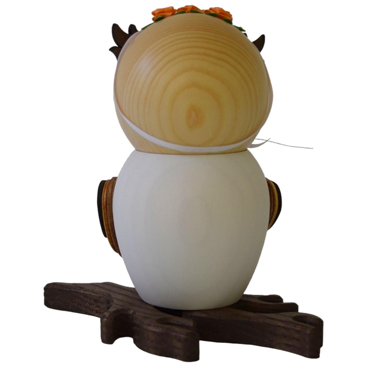 RAUCHFIGUR Eule Braut 15 cm - Multicolor, Holz (10/15/10cm)