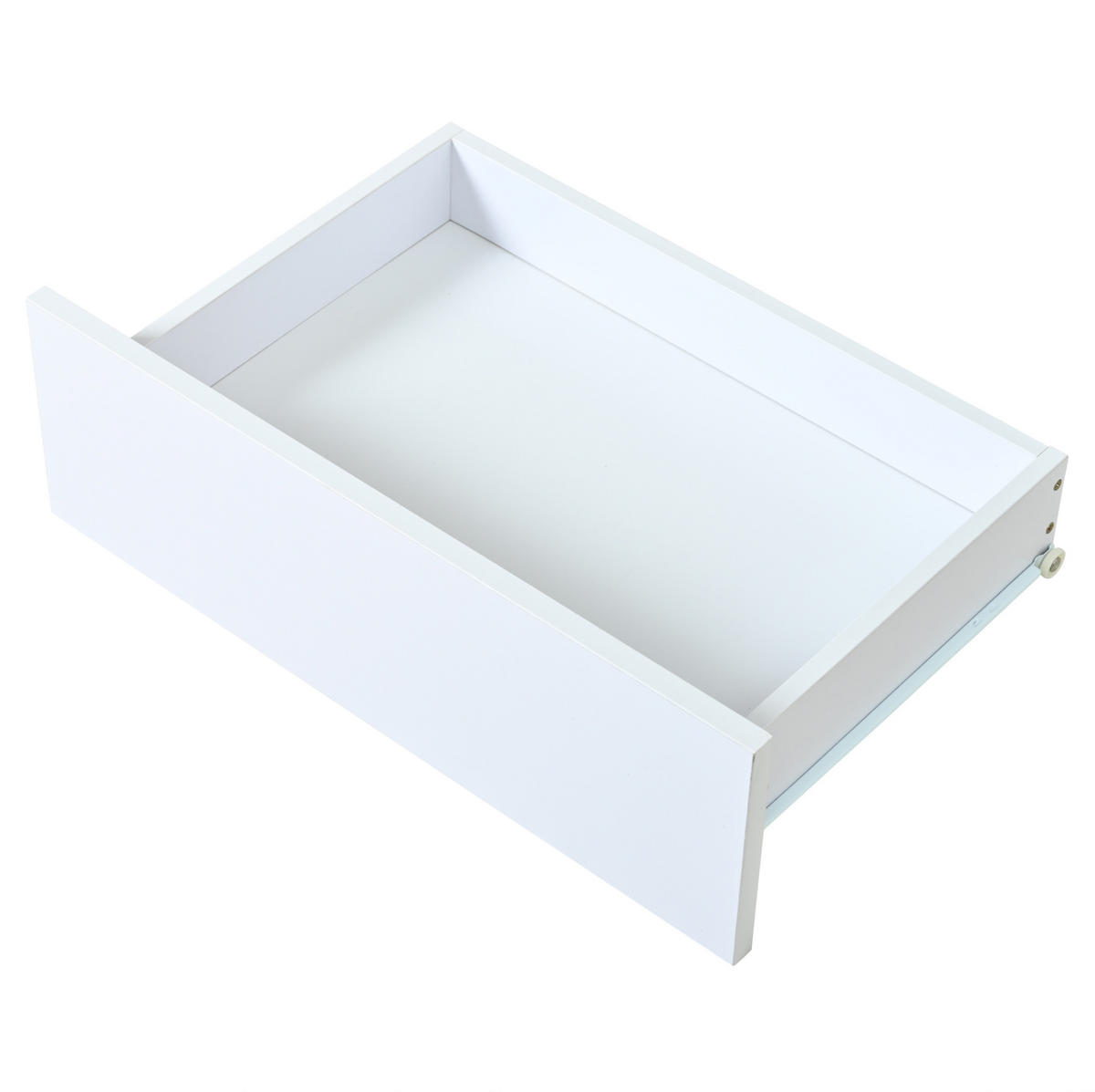 COUCHTISCH 100/50/35 cm Weiß + Holzton aus Spanplatte mit 2 Schubladen und LED-Beleuchtung - Weiß, Holzwerkstoff (100/50/35cm) - OKMYHOME