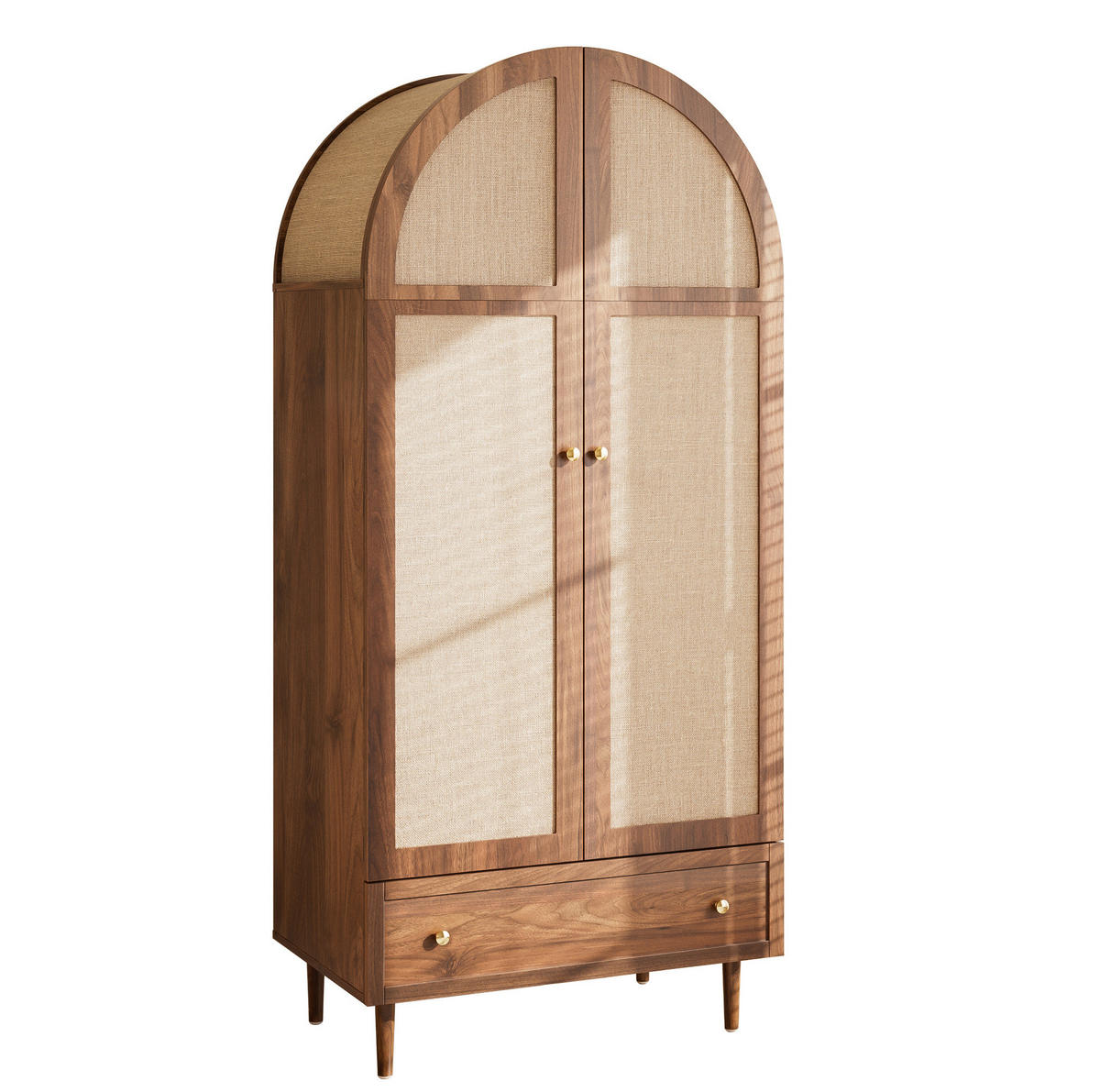 KLEIDERSCHRANK mit Schublade 79 x 50 x 175 cm MDF Holzoptik - Braun, Holzwerkstoff (50/175/79cm) - Beauniv