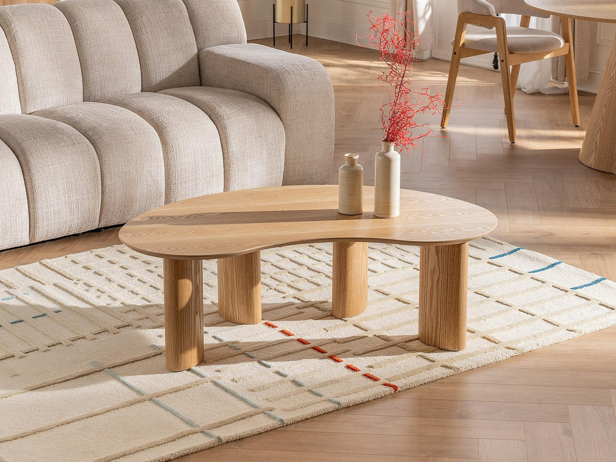 BEISTELLTISCH mit Eschenfurnier - Helles Naturholz - CALYNOR - Naturfarben, Holz (70/120/40cm) - Vente-Unique