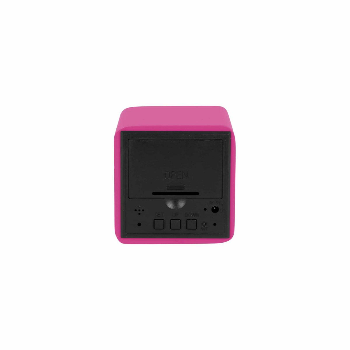 WECKER Spry Square Rosa 6.6/6.8/6.6 cm - Pink, Holz (6.8/6.6/6.6cm) - Karlsson