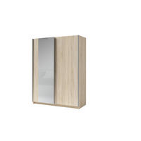 SCHIEBETÜRENSCHRANK GAVERO 11 - 180,6×198,5×62 cm mit Spiegel Sonoma Eiche - Eichefarben, Holz/Holzwerkstoff (180.6/198.5/62cm) - Milaros Markt