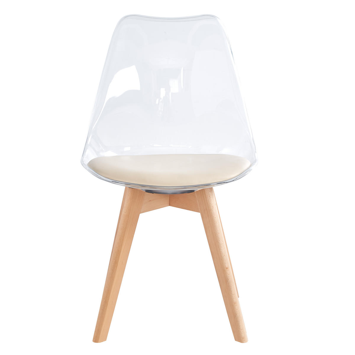 STUHL 4er-Set ABS Beige - Beige, Kunststoff (49/84/57cm) - Nordlys