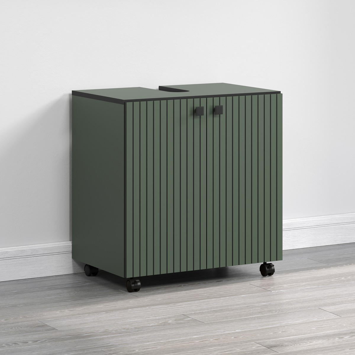 WASCHBECKENUNTERSCHRANK PureBliss Grün - Grün, Holzwerkstoff (60/64/42cm) - Trendteam