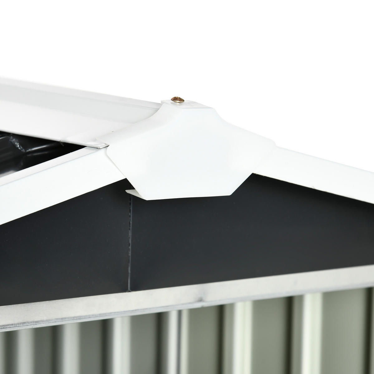 KLEINGARAGE DE-13748 mit Überdachung Grau - Grau, Metall (100/63/86cm) - ComfortXL