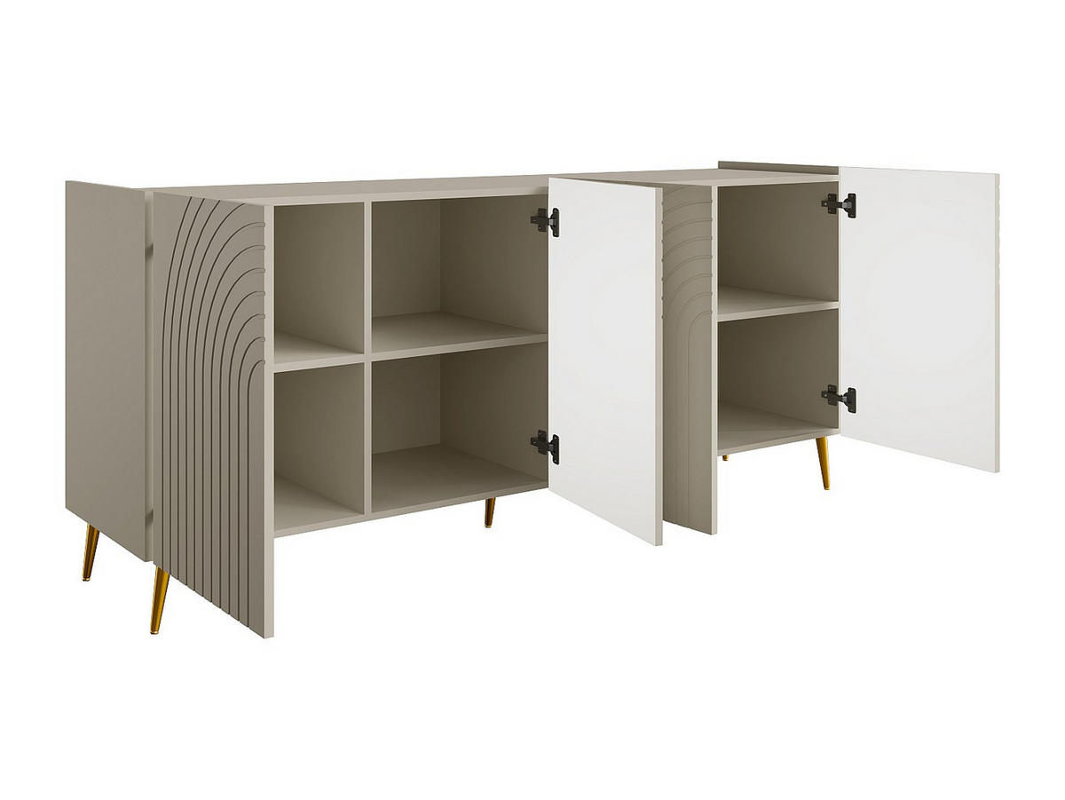 SIDEBOARD mit 4 Türen - Beige - NORSIM - Beige, Holz (200/85/38cm) - Vente-Unique