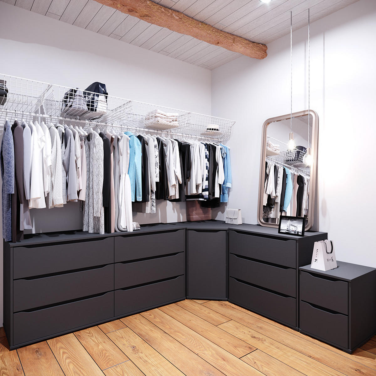 KREDENC Ruben Antracit - antracitová, kompozitní dřevo (78/76.6/78cm) - Vicco