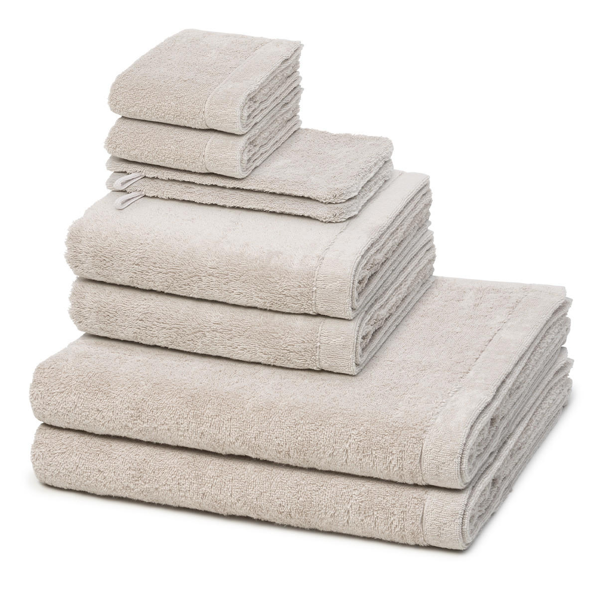 FROTTIERSET Lifestyle 8-teilig - Beige, Textil (50/100cm) - Cawoe