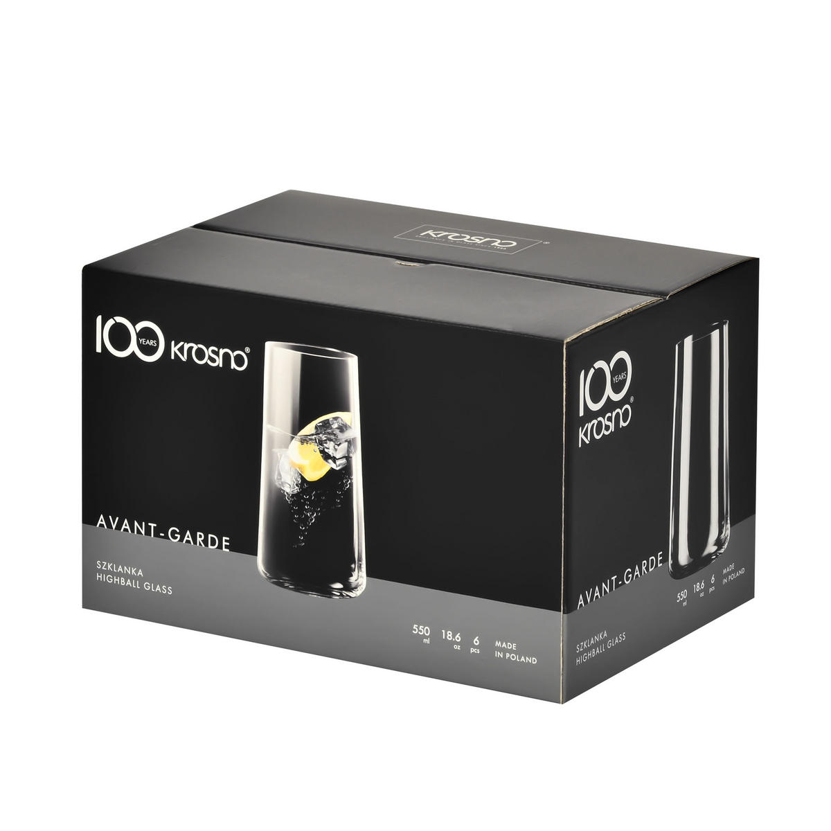 LONGDRINKGLÄSER, 6er-Set, 550 ml - Transparent, Glas (0.55L) - Krosno Glass