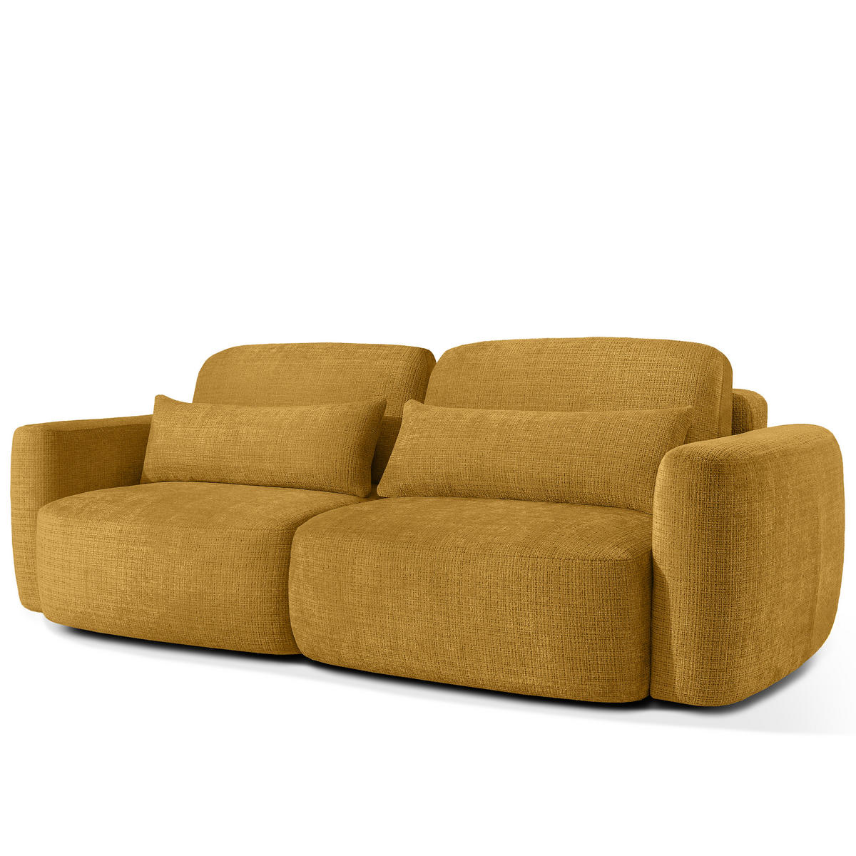 SITZGARNITUR ELOSA - Gelb, Holz/Textil (245/85/115cm) - KONSIMO®