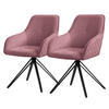 ESSZIMMERSTUHL 2er Set altrosa - Pink, Textil (61/84.5/57cm) - ML-DESIGN