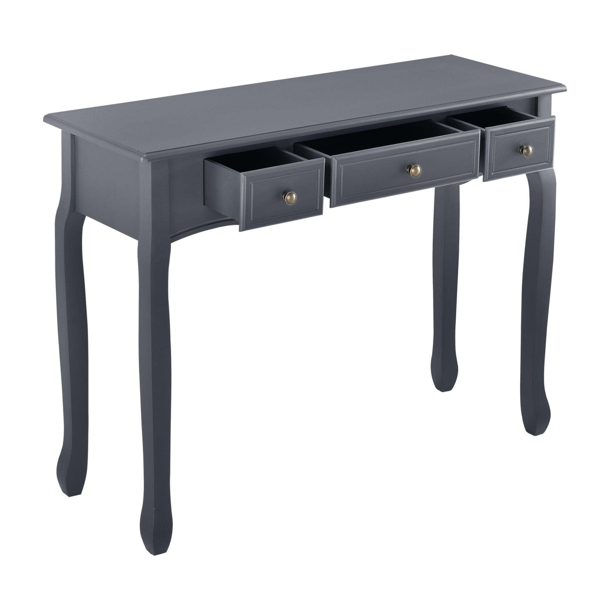 KONSOLENTISCH Hirschhorn - Grau, Holzwerkstoff (35/100/78cm) - [en.casa]